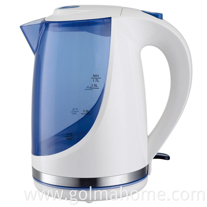 Anbolife 1.0L 1.7L 1.8L Plastic Kettle CE ROHS Approval Cheapest Restaurant/Hotel/House Using Electric Plastic Kettle Tea Kettle